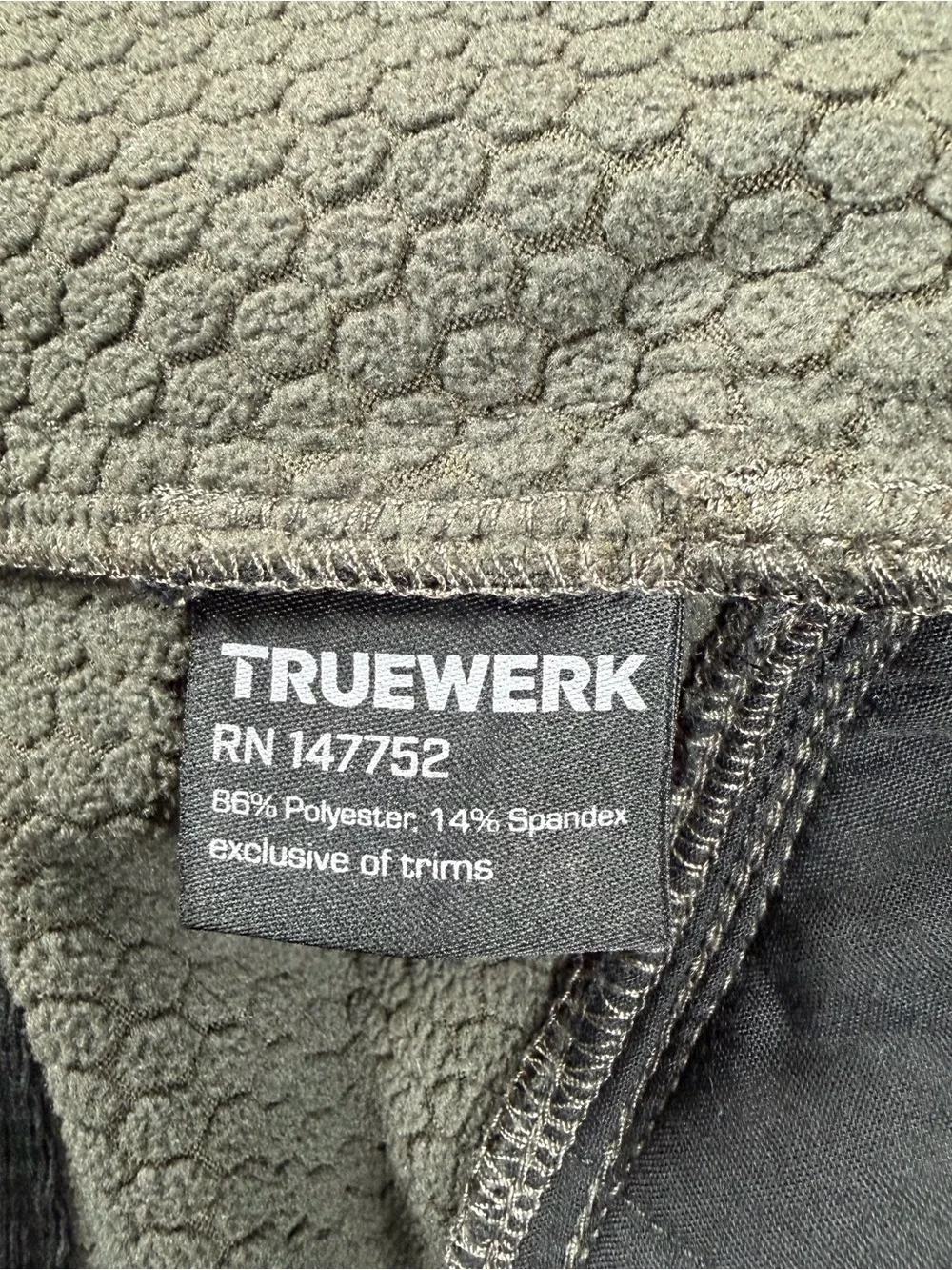 TRUEWERK T3 WerkPant Men's 42x30 Fleece-Lined Thermal Winter Work Pants note